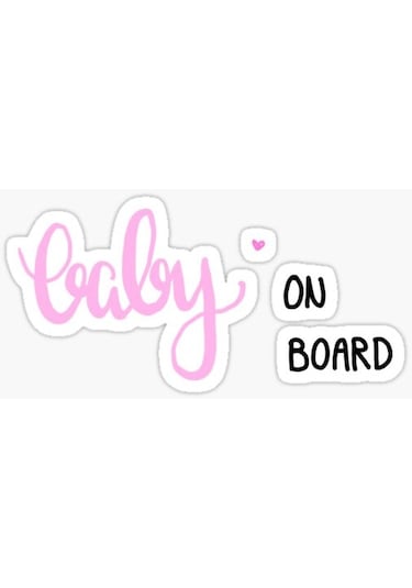 Uyarı Arabada Bebek Var Sticker oto Etiket 18cm MD21