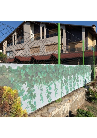 Baskılı Balkon Çit Filesi 1m X 5m Model D - Cırt Kelepçe Hediyeli