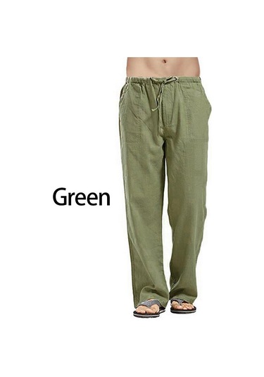 Erkek Nature Pamuk Keten Pantolon Yaz Pantolon 5xl Rahat Erkek Düz Elastik Bel Düz Bol Pantolon Yeşil Erkek Nature Pamuk Keten Pantolon Yaz Pantolon 5xl Rahat Erkek Düz Elastik Bel Düz Bol Pantolon Yeşil