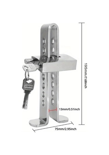 Willowhaven 1 Adet Evrensel Araç Debriyaj Kilidi Paslanmaz Çelik Çalışma Önleyici Direksiyon Fren Pedalı Emniyet Aracı Gümüş