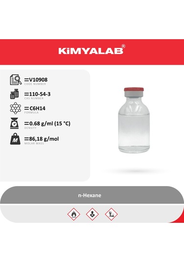 Kimyalab N-Hexane Extra Pure Cam Şişe 500 ML
