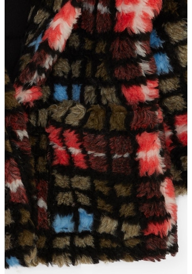 Breeze Kız Çocuk Mont Ekose Desenli Kapüşonlu Düğmeli 2-6 Yaş, Karışık Renk-karışık Renk Çok Renkli