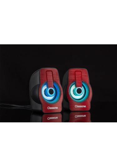 Classone X1 Red Rgb Gaming Hoparlör - Kırmızı