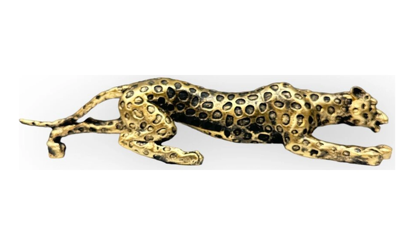 Dekoratif Polyester Leopar Biblo Gold-eskitme