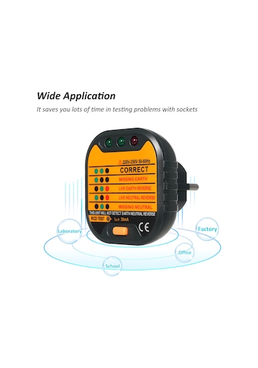 Lepmerkı Taşınabilir Fiş Çıkış Devre Soket Test Cihaz