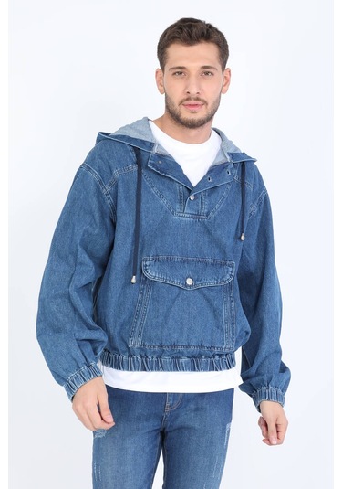 Keepout Erkek Jean Sweatshirt Koyu Mavi 001