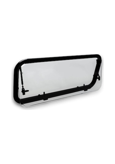 Babarvy 110x45cm 90 Amortisörlü Karavan Camı / Pencere Siyah