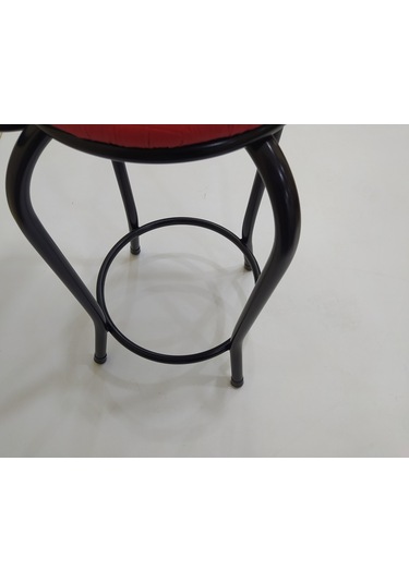 Sandalye Bar Tipi Yüksek Model Kırmızı 4Adet Metal Çelik Nike