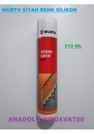 Würth Siyah Renk Silikon Güçlü Silikon Siyah Renk 310 Ml Germany Siyah