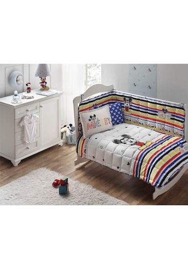 Taç Lisanslı Bebek Uyku Seti Mickey Mouse Sketch Baby Mavi