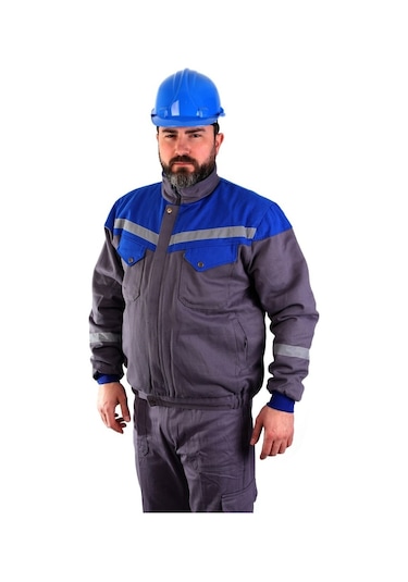 Eser - 7-7 Gabardin Içi Polarlı Robalı Mont - Mavi Gri