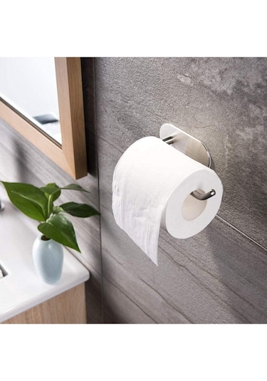 Zift Unique Paslanmaz Çelik Yapışkanlı Tuvalet Kağıtlığı