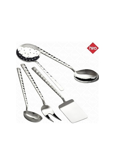 Hira Piramit 90 Parça Saten Mat Yemek Çatal Kaşık Bıçak Takımı