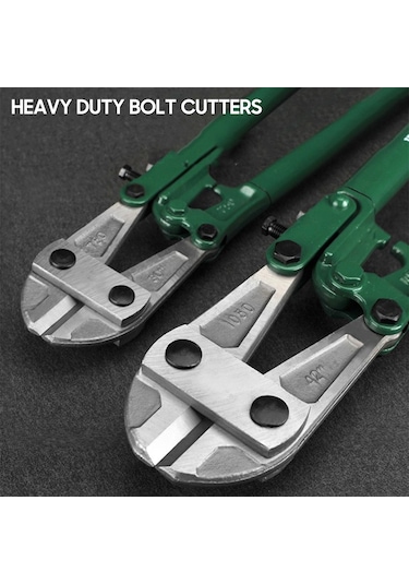 Monyee Tuosen 12" T8 Çelik Manuel Çelik Kesici - Çelik Tellere, Tel Kabellere Uygun, Yeşil-gümüş Rengi, Kauçuk Saplı