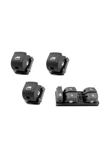 Audi A3 Cam Açma Düğmesi Anahtarı Takımı Seti 2004-2011