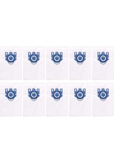 Moly Miele Gn 3d Elektrikli Süpürge Komple C3, S800, S2 İçin 10 Adet Beyaz+mavi Toz Torbası