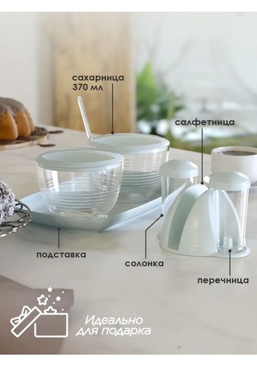 Rossi Baharat Seti, Şekerlik Ve Tuzluk 162472189 Açık Mavi