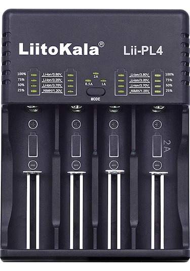 Geeksen "liitokala Akıllı 4 Slotlu Şarj Cihazı - 18650/26650/aa/aaa İçin Evrensel Hızlı Şarj"