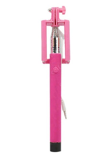Kilifone - Selfie Çubuğu Slf 01 Kablolu Selfie Çubuğu - Pembe Koyu - T9372