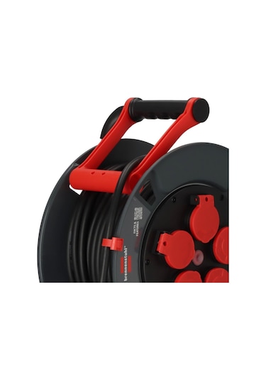 Brennenstuhl Profesyone Serisi 5 Soketli Sigorta Şalterli Ip44 Lisanslı 25 Metre Makaralı Kablo H07rn-f 3g1.5