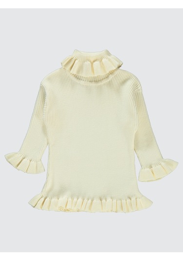 Civil Baby Kız Bebek Kazak 6-18 Ay Ekru Ekru