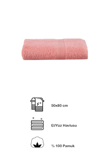 Bordürlü El Ve Yüz Havlusu Pembe