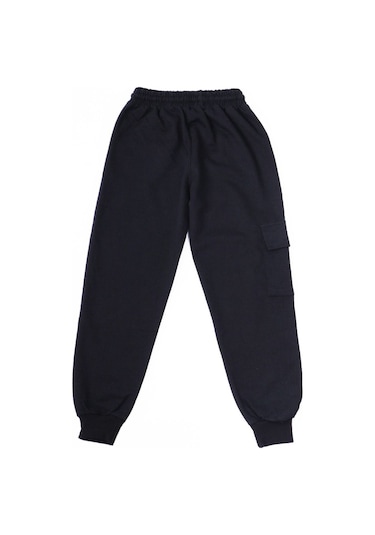 Çocuk Unisex Okul Eşofman Alti Komando Cepli C10 Siyah