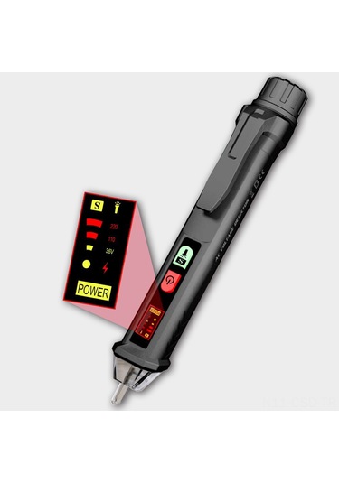 Samdoo "kablosuz Voltaj Test Kalemi - 12v-1000v Ac Algılama, Sesli-ışıklı Uyarı, Kırık Nokta Tespiti, El Fenerli"