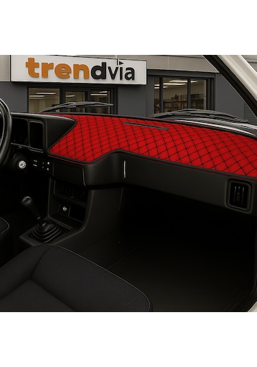 Tofaş Şahin Doğan Kartal İçin Alçak Ön Göğüs Kapitone Torpido Örtüsü Kaplama Ve Koruma Kılıfı Kırmızı