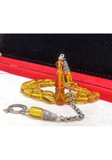 Tesbihci Sarı Ateş Kehribar Tesbih