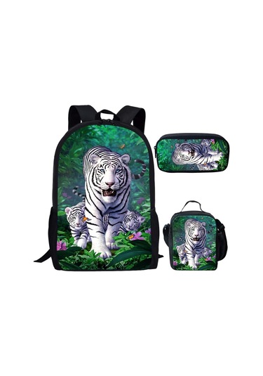 Mavi Sualtı Hayvan Sırt Çantası Küçük Kızlar Erkekler Okyanus Sırt Çantası Kaplan Beyazı Siyah