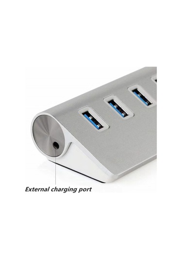 Reedark 7 Portlu Usb 3.0 Yüksek Hızlı Güç Portlu Dizüstü Bilgisayar Ve Çevre Birimleri İçin Usb Hub