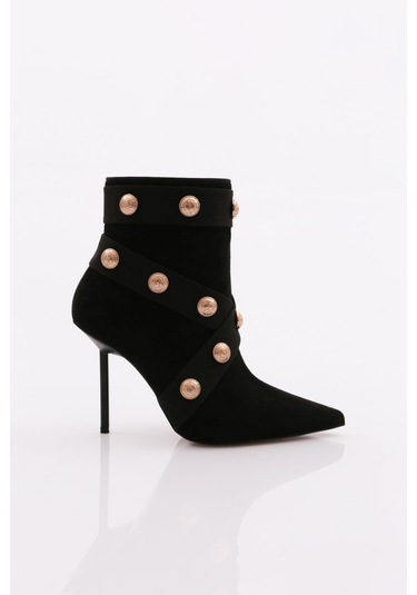 Dgn 8015 Kadin Topuklu Bot 8015-2446-R13711 Siyah