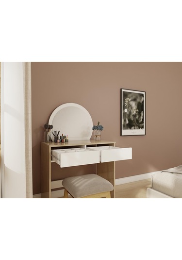 Huzur Makyaj Masası Kotonvizon-beyaz Renk Vizon