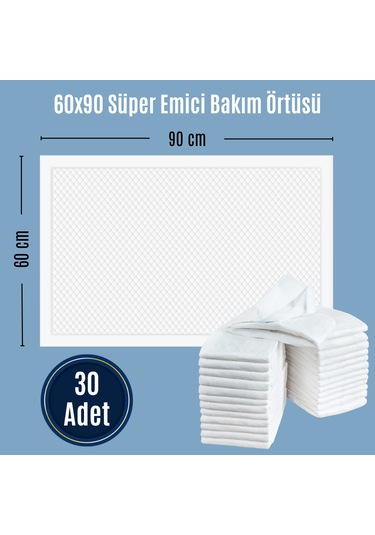 Paddlers Hasta Bakım Yatak Koruyucu Örtü 30'lu 60 x 90 CM