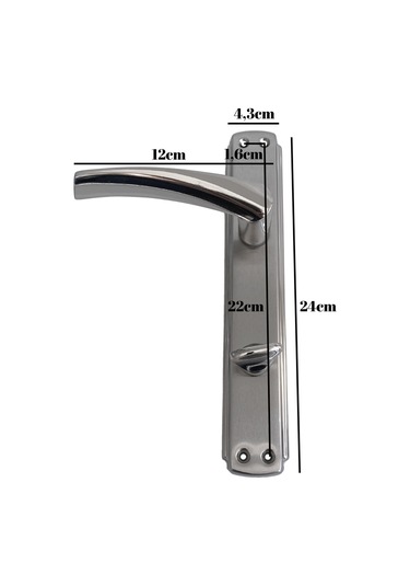 Serçe Bravo Krom İç Kapı Kolu Tuvalet Wc Ve Banyo Kapısı Kolu Aynalı Bir Kapılık Wc Sağ 1 Takım