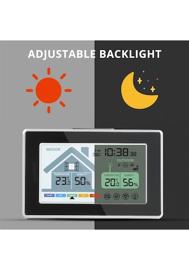 Honeybeeshop Teplom Kablosuz Iç Dis Termometre 5055c Uzaktan Sıcaklık Higrometre 99 97 Metre Menzil Siyah 1 Sensor