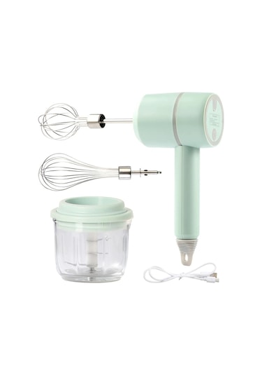 Jialan Taşınabilir Blender Mikser Mutfak Aletleri El Mikseri Yeşil