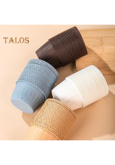 Beyaz 50 Adet Yüksek Sıcaklığa Dayanıklı Kek Kapları Yağlı Kağıt Su Geçirmez Kolay Kalıptan Tek Kullanımlık Gıda Sınıfı Pişirme Kapları