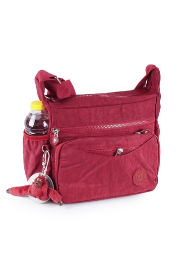 Krinkıl Çok Gözlü Çapraz Kol Ve Omuz Postacı Çantası Kırmızı 116e Kırmızı