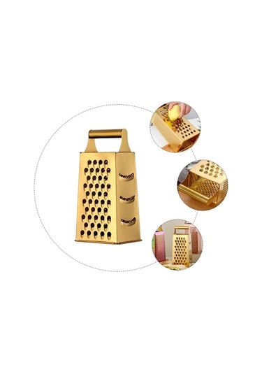 Createtech 4 Taraflı Mutfak Grater - Paslanmaz Çelik Sebze Dilimleyici - Rastgele Renk Rastgele Renk