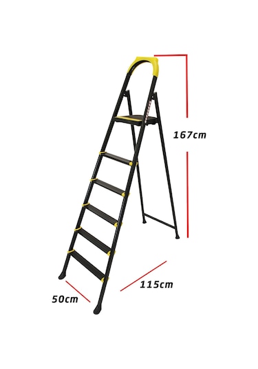 Leo 5+1 Basamaklı Metal Merdiven