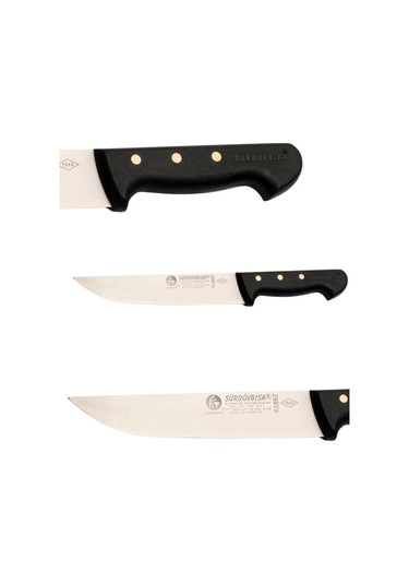 Sürdövbisa F61007 Plastik Pimli Sap Kasap Bıçağı Kesim Bıçağı Çok Renkli