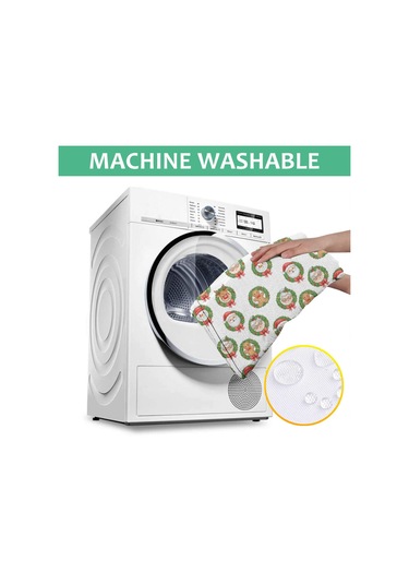 Noel Desenli Dikdörtgen Masa Örtüsü 60x84 İnç, Su Geçirmez Ve Leke Tutmaz Noel Karakter Gülü