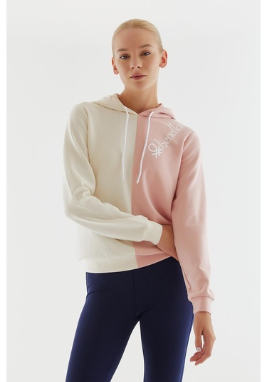United Colors Of Benetton Kadın Kapüşonlu Sweatshirt Bnt-w20724 Pembe