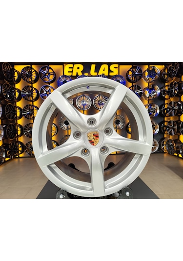 4 Adet Porsche  7 17 5 130 Et55 71.6 Sılver Jant Revize Edilmiş Takım