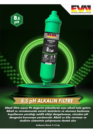 EVA Premium 8.5 ph Alkali Su Arıtma Cihazı Pompalı Seçenekli