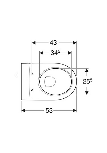 Geberit Icon Klozet Asma Kanallı 53cm  501.003.00.1 +Geberit Kloz