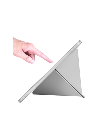 İpad 10.nesil 10.9 İnç 2022 Uyumlu Üçgen Katlanabilir Kalemlikli Yatay Dikey Standlı Akıllı Kılıf Tablet Kılıfı