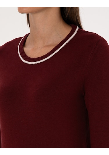 Pierre Cardin Kadın Vişne Kazak /triko 50315910-vr223 Vişne